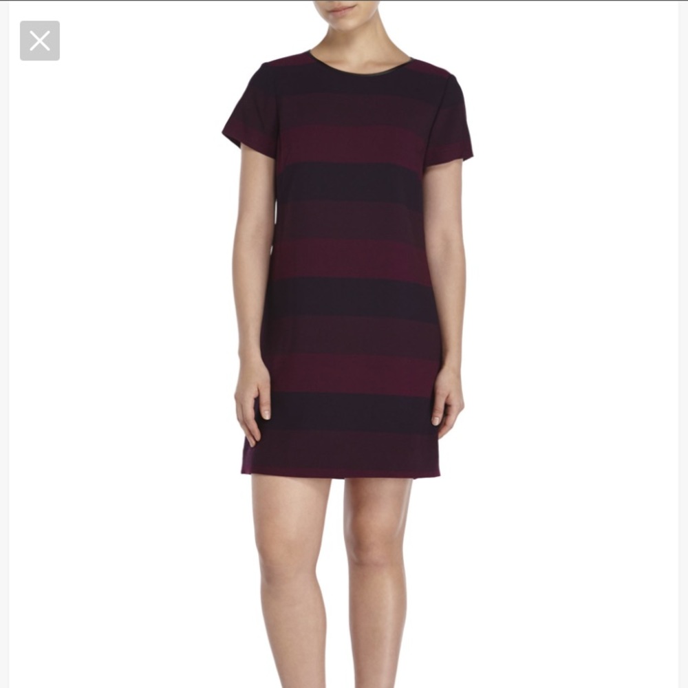 ISO Tahari ASL Petite Striped Shift Dress